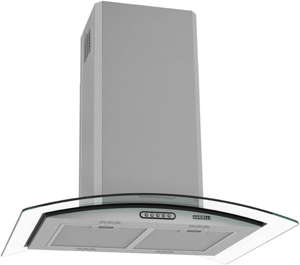 Coifa Exaustor Ilha Vidro Curvo 75cm Inox Nardelli 4 a 6 Boc...