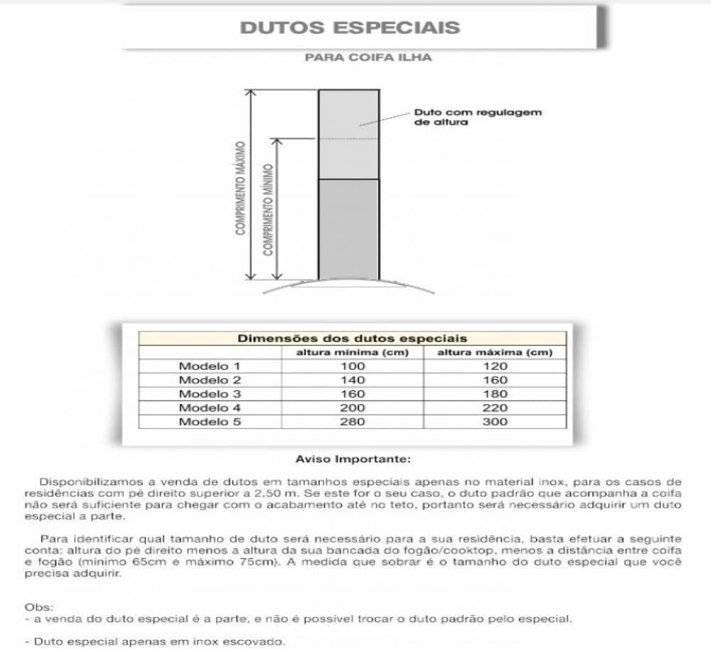 COIFA Fogatti ILHA RETANGULAR INOX 60 CM 220 V - Image 7