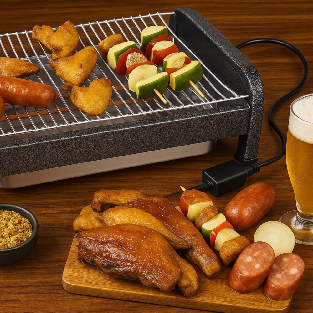 Churrasqueira Elétrica 220v de Mesa Gourmet Grill Portátil 1...