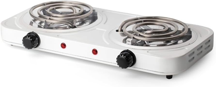 Fogão Portátil Fogareiro Indução Camping Viagem 2 bocas(Bran...