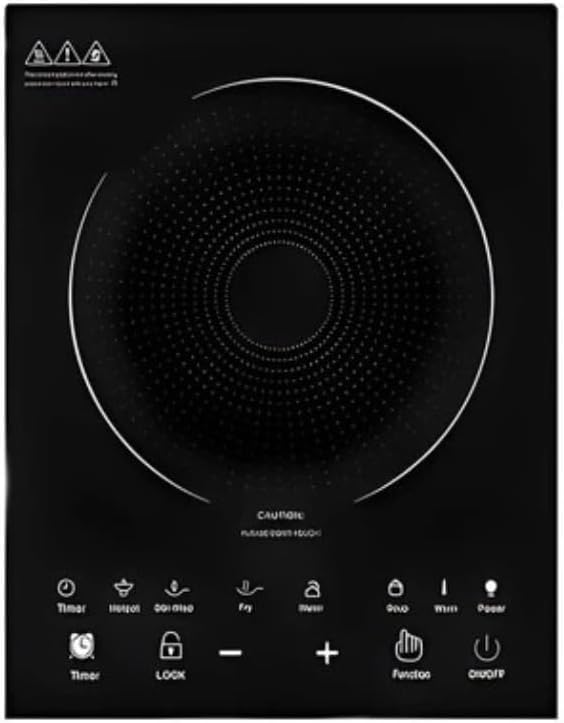 Fogão Cooktop de Indução Elétrico 1 Boca Portátil Vitrocerâm...