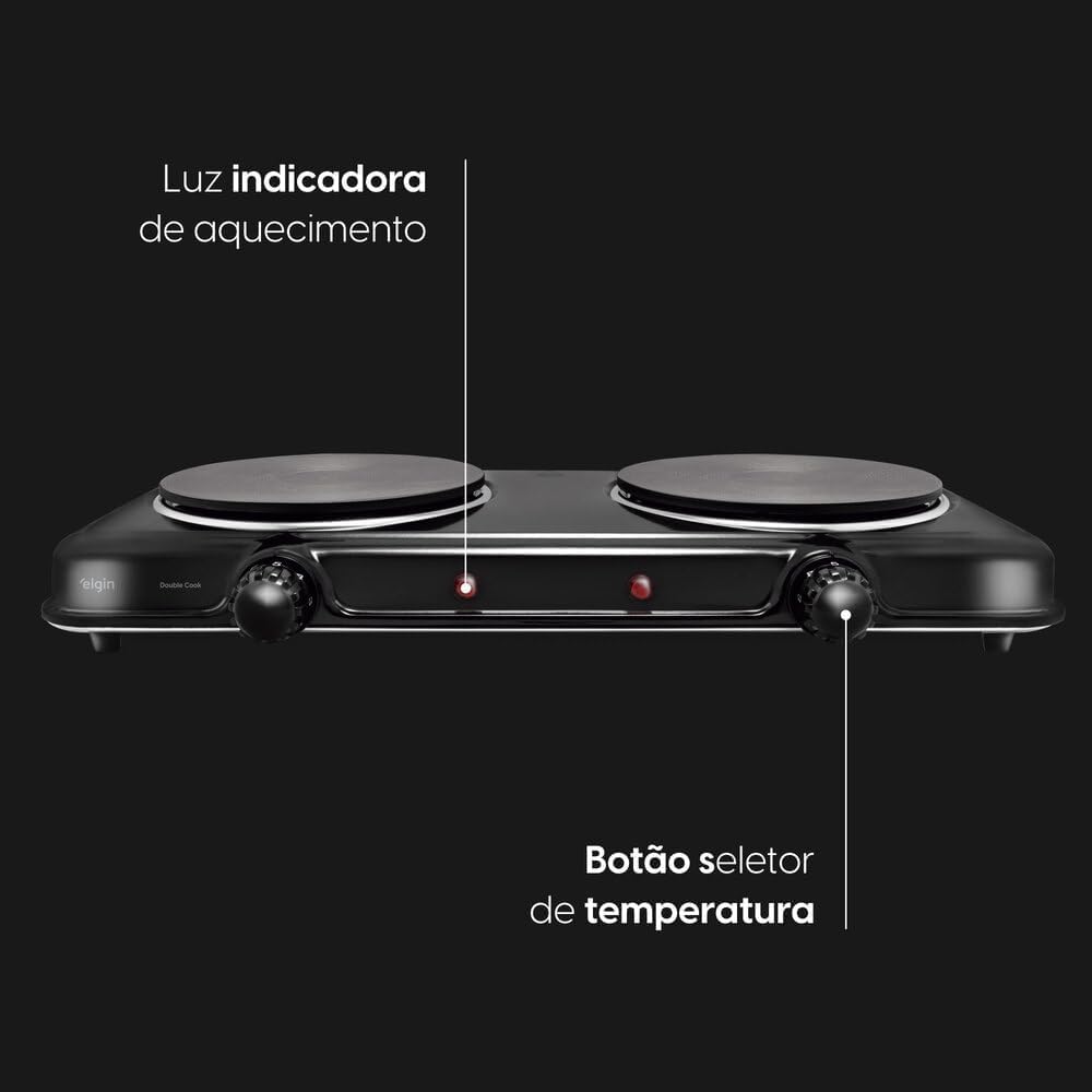 Fogão Elétrico Duplo Por Indução 2 Bocas Portátil 220V, 2000... - Image 3