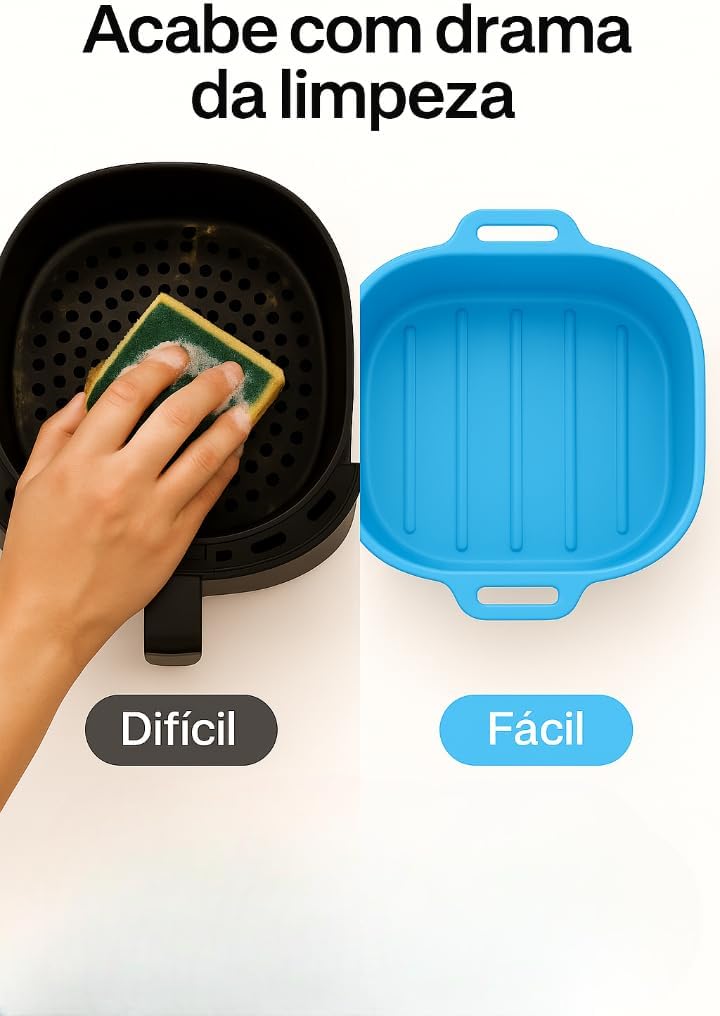 Forma de Silicone Quadrada Premium para Air Fryer 3 a 5 Litr... | É bom mesmo? Descubra antes de comprar - Image 5