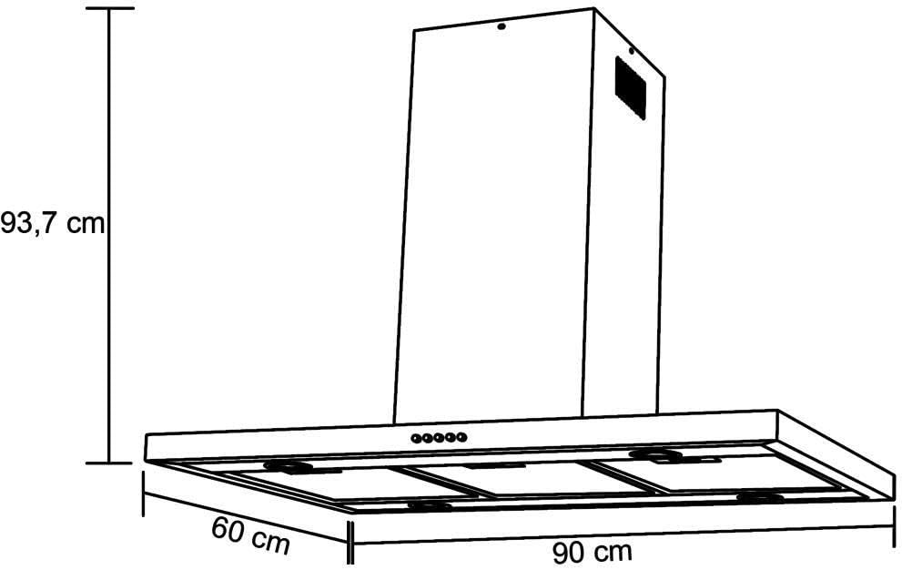 FISCHER COIFA DE ILHA TRADITION LINE 90CM INOX 127V - 17789-... - Image 2