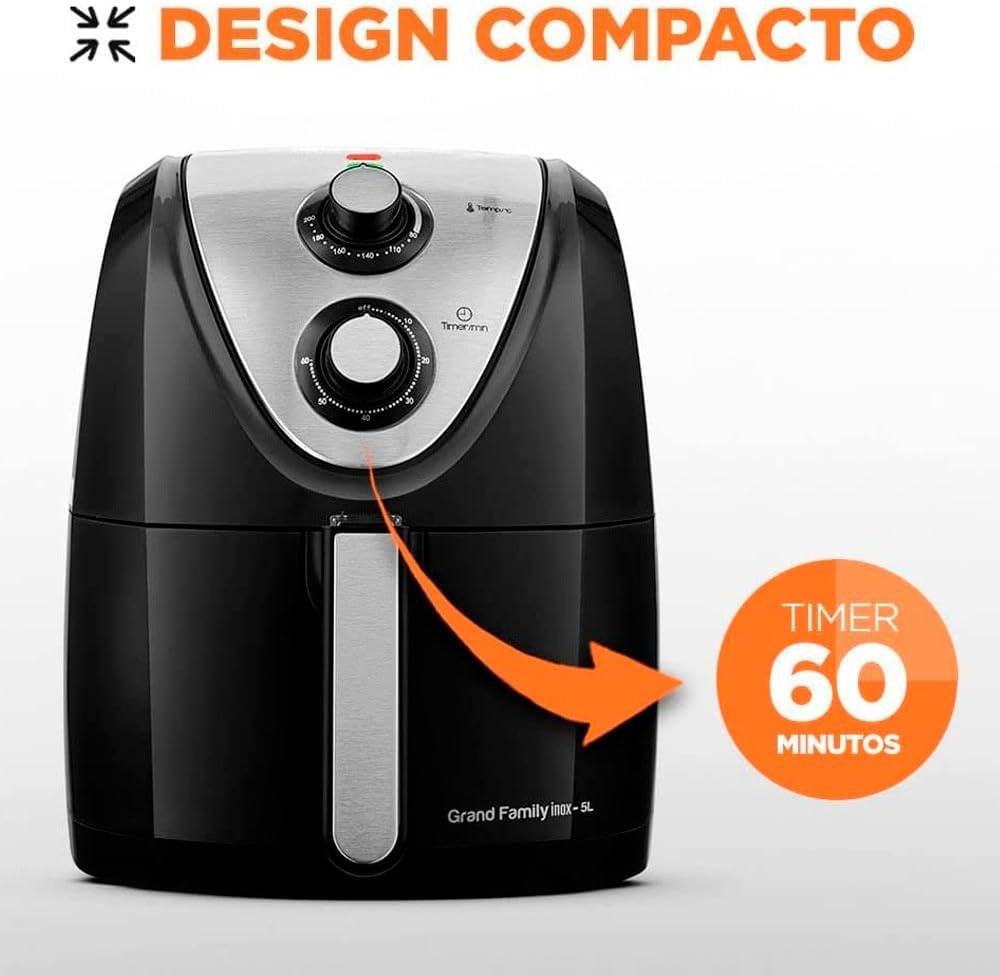 Fritadeira Elétrica Sem Óleo Air Fryer Mondial 5L Grand Fami... | É bom mesmo? Descubra antes de comprar - Image 4