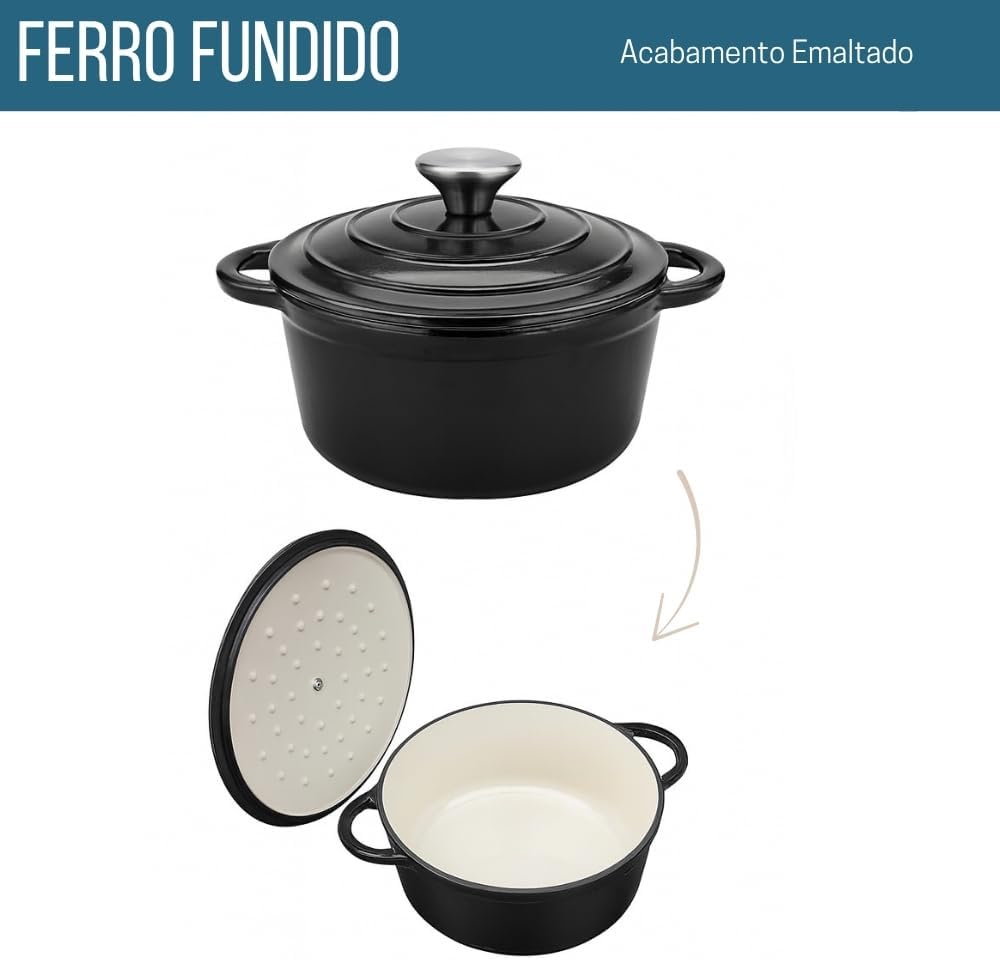 Conjunto de Panelas Holândesa Ferro Fundido Esmaltado, 4 Peç... - Image 2