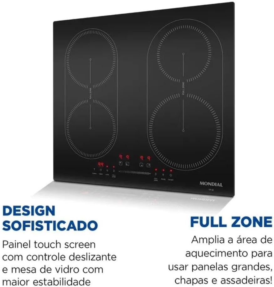 Cooktop por Indução 4 bocas, Mondial, Preto, 7000W, 220V - C... - Image 3