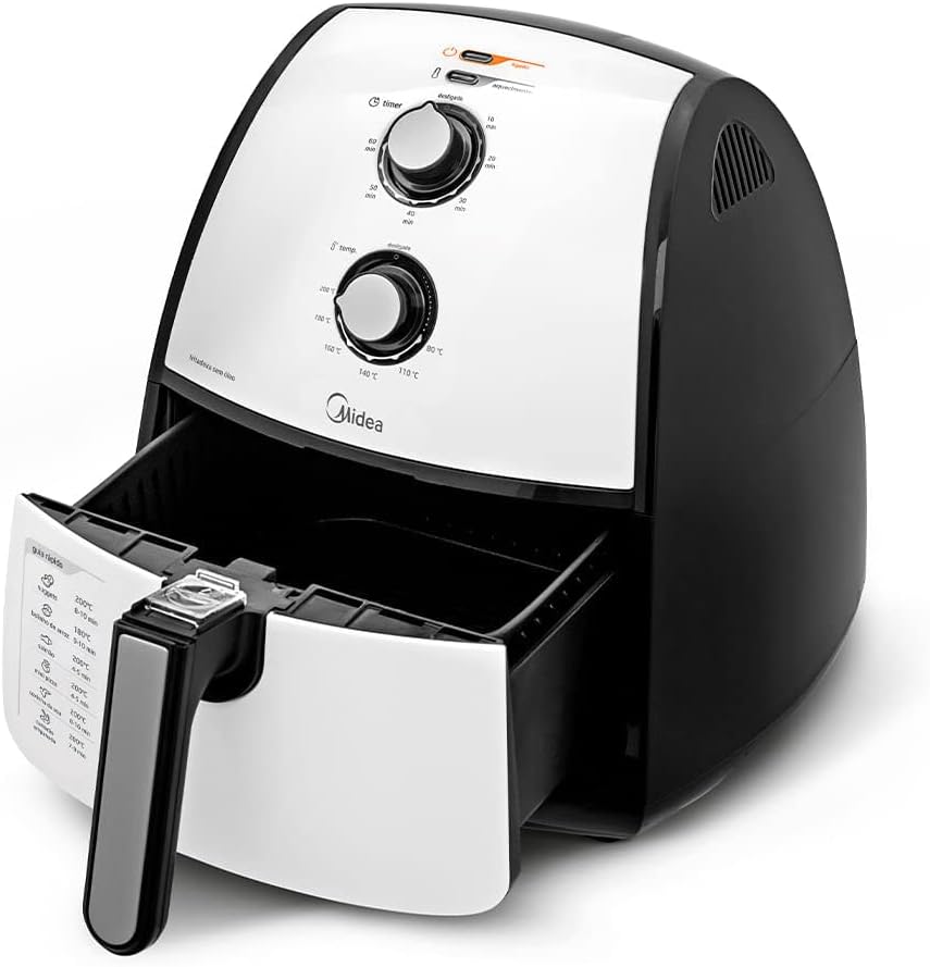 Midea - Fritadeira, Airfryer Sem Óleo, 220V, 4L, Preto e Bra... | É bom mesmo? Descubra antes de comprar - Image 2