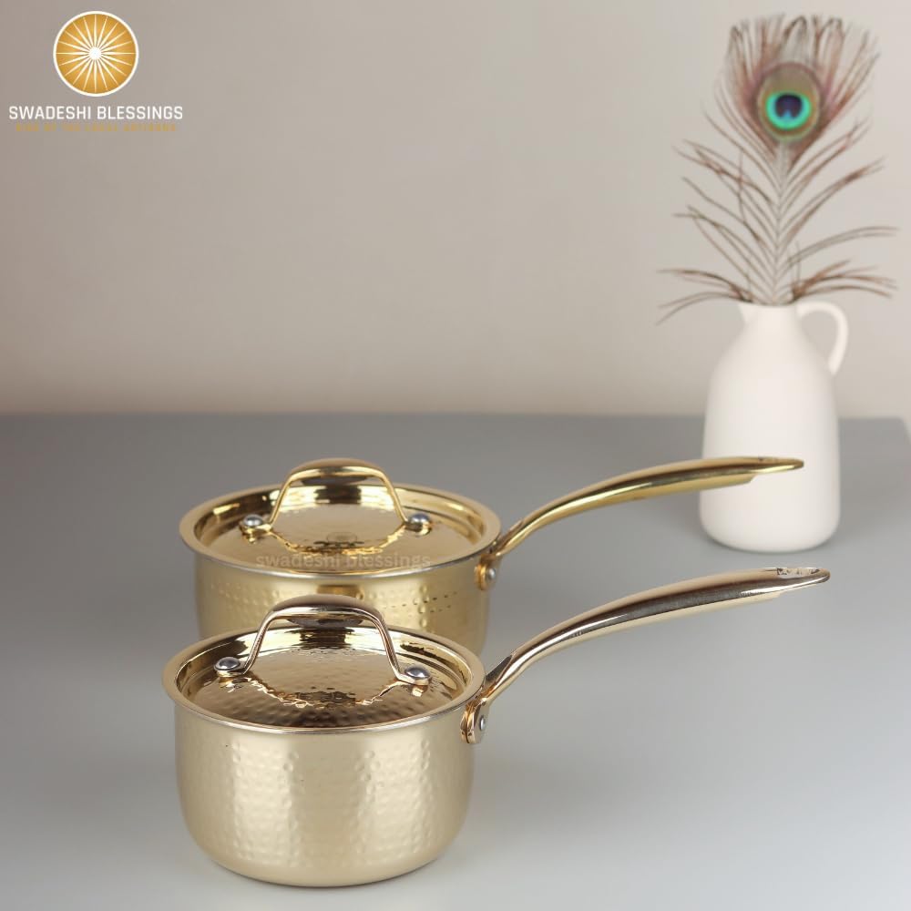 Swadeshi Blessings Panela de latão exclusiva para cozinhar c... - Image 7