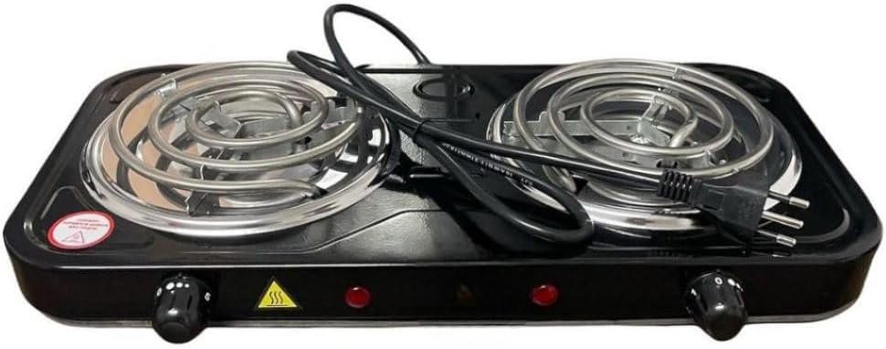 Fogão Portátil Fogareiro Indução Camping Viagem 2 bocas fogã...
