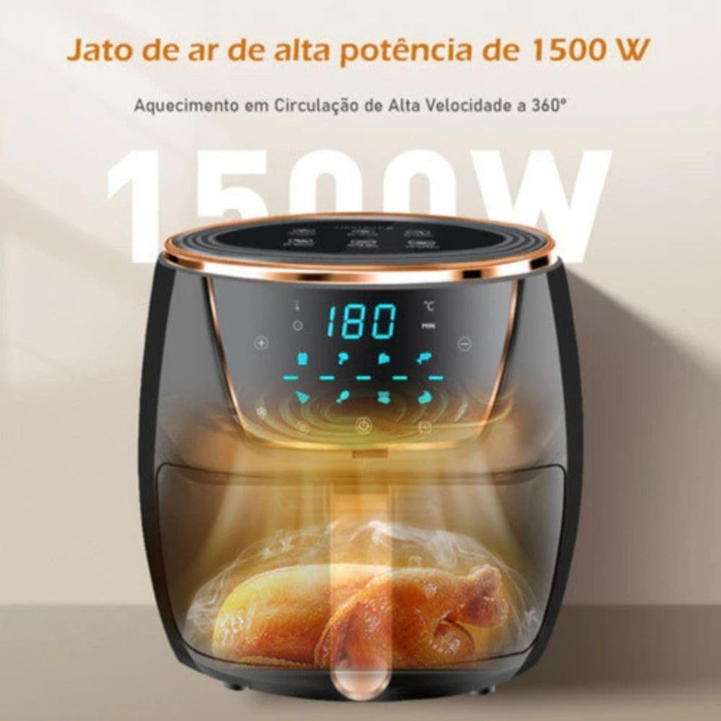 Fritadeira Air Fryer 3.8L 6,5L 8L Litros Sem Óleo Painel Dig... | É bom mesmo? Descubra antes de comprar - Image 7