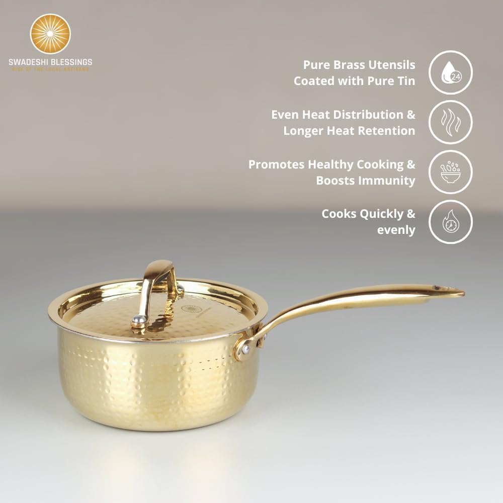 Swadeshi Blessings Panela de latão exclusiva para cozinhar c... - Image 3