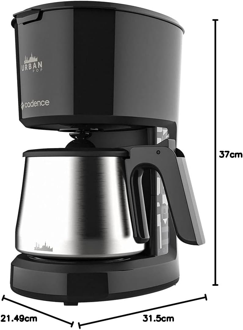 Cafeteira Urban Pop Preto/Inox, 110V, Cadence - Image 8