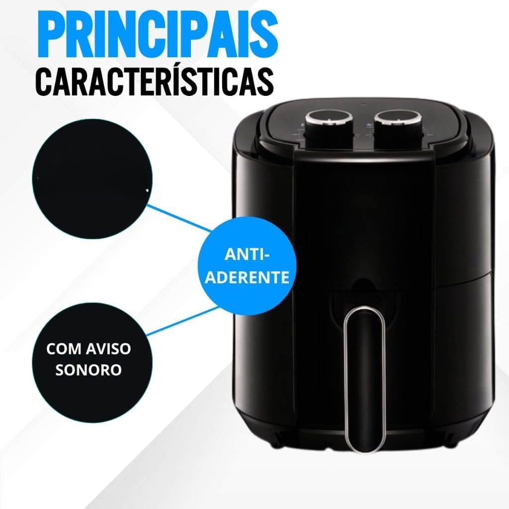 Fritadeira Eletrica Air Fryer 3.5 Litros 1400w 3.5 Litros 12... | É bom mesmo? Descubra antes de comprar - Image 2