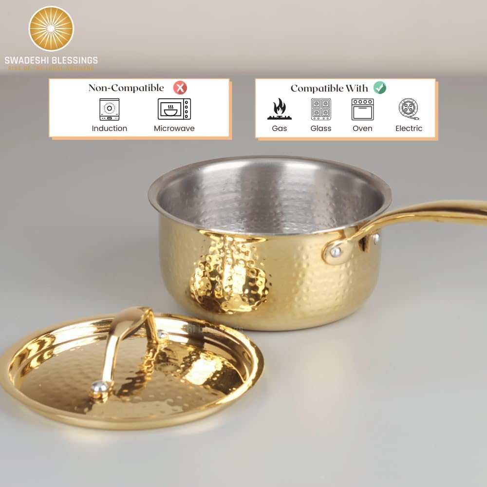 Swadeshi Blessings Panela de latão exclusiva para cozinhar c... - Image 8