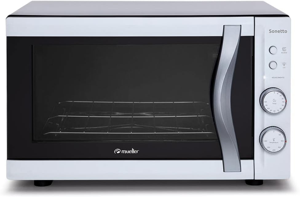Forno de bancada elétrico com grill 44 litros Sonetto Branco...