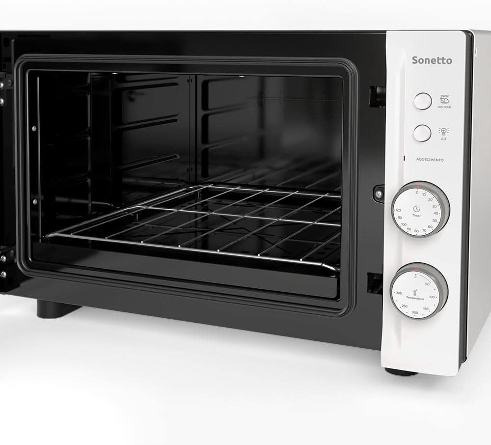 Forno de bancada elétrico com grill 44 litros Sonetto Branco... - Image 8