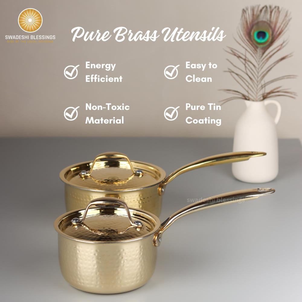 Swadeshi Blessings Panela de latão exclusiva para cozinhar c... - Image 2