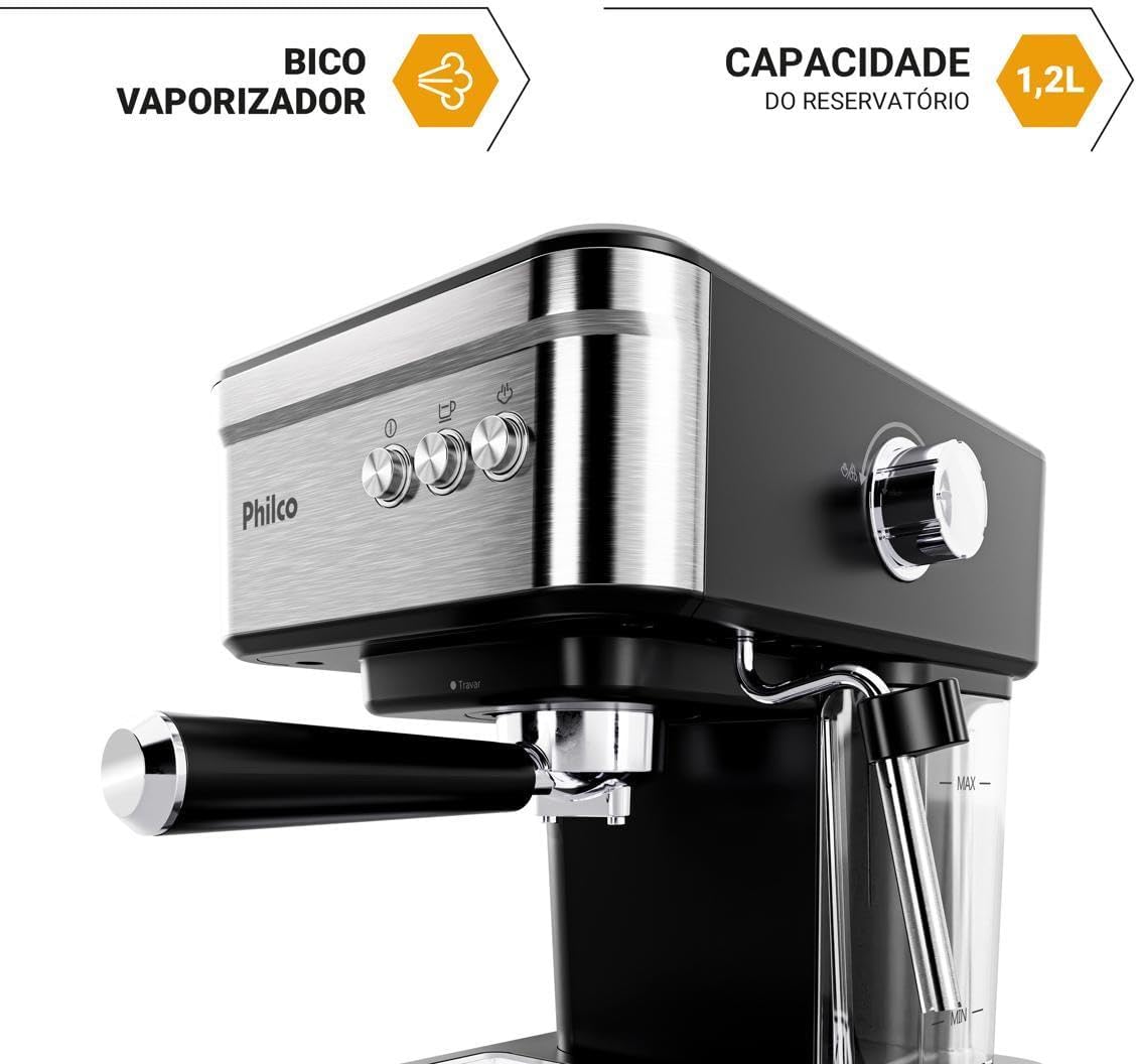Cafeteira Expresso Philco 1,2L 20 Bar 950W Pressão de 20bar ... - Image 16