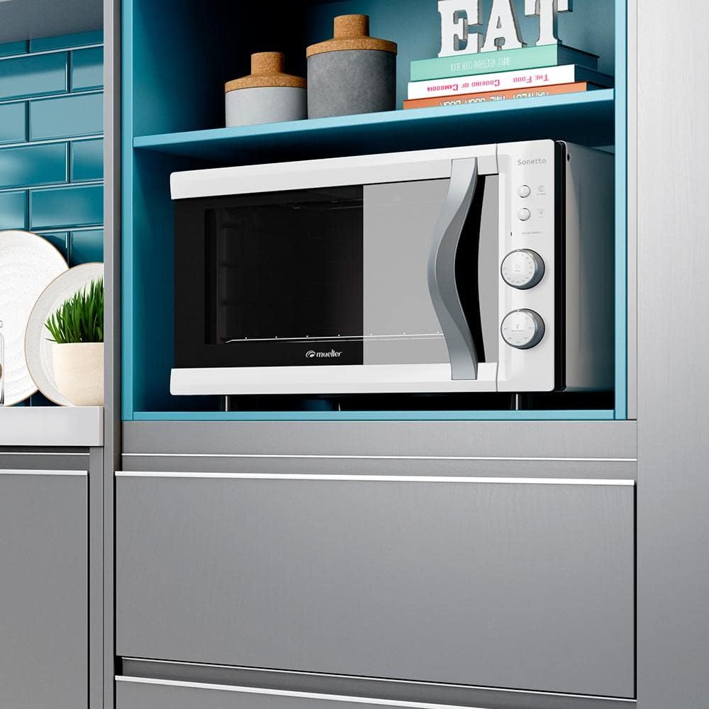 Forno de bancada elétrico com grill 44 litros Sonetto Branco... - Image 5