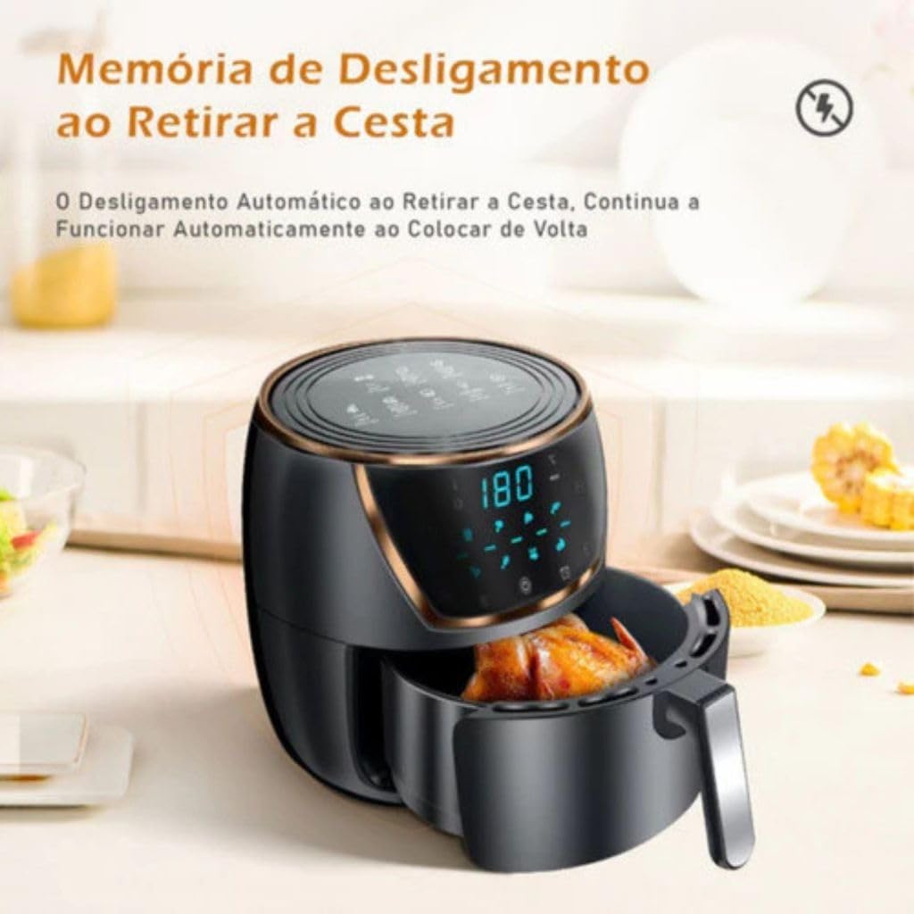 Fritadeira Air Fryer 3.8L 6,5L 8L Litros Sem Óleo Painel Dig... | É bom mesmo? Descubra antes de comprar - Image 6