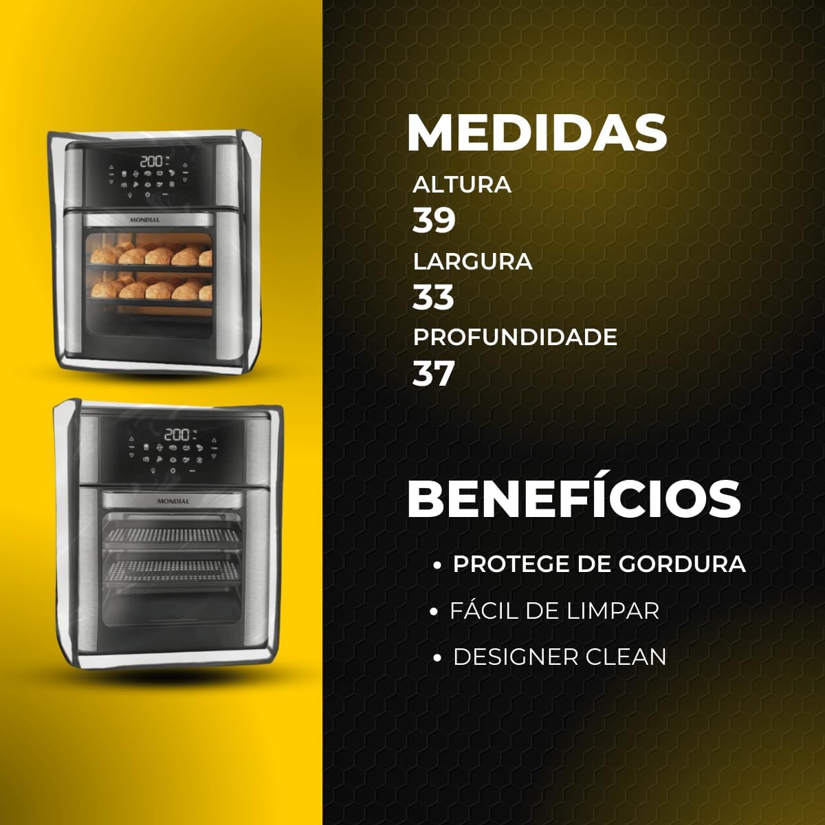 Capa Proterora Fritadeira Air Fryer Over 12 L - Mondial/Brit... | É bom mesmo? Descubra antes de comprar - Image 3