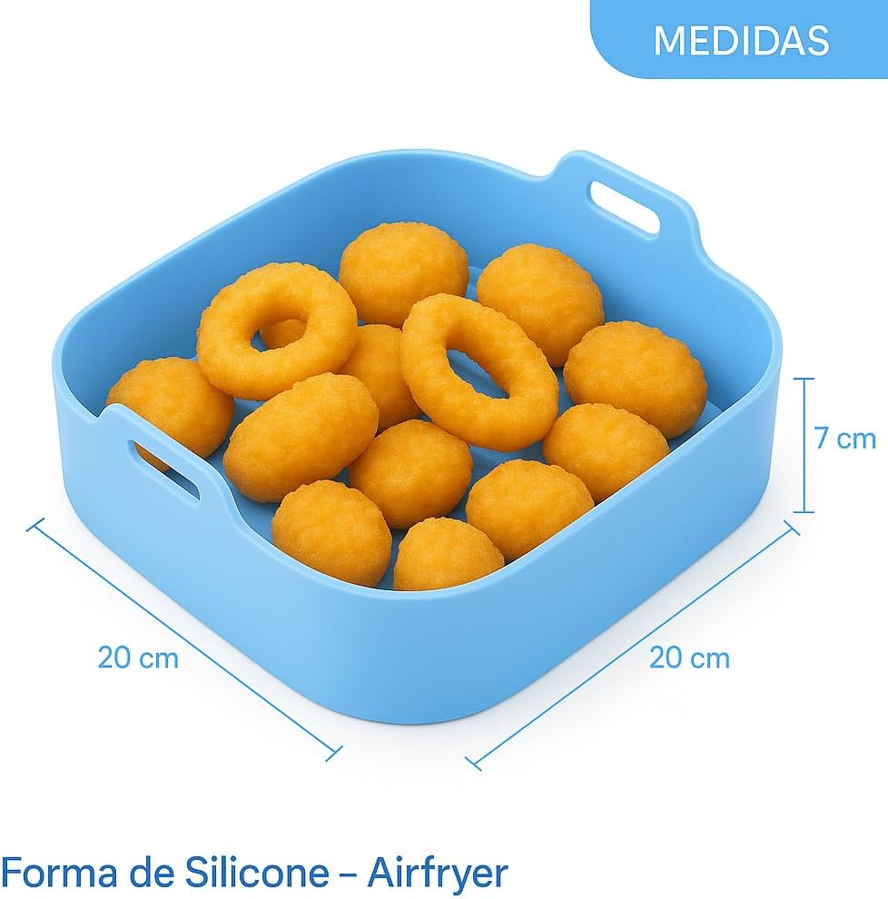 Forma de Silicone Quadrada Premium para Air Fryer 3 a 5 Litr... | É bom mesmo? Descubra antes de comprar - Image 2