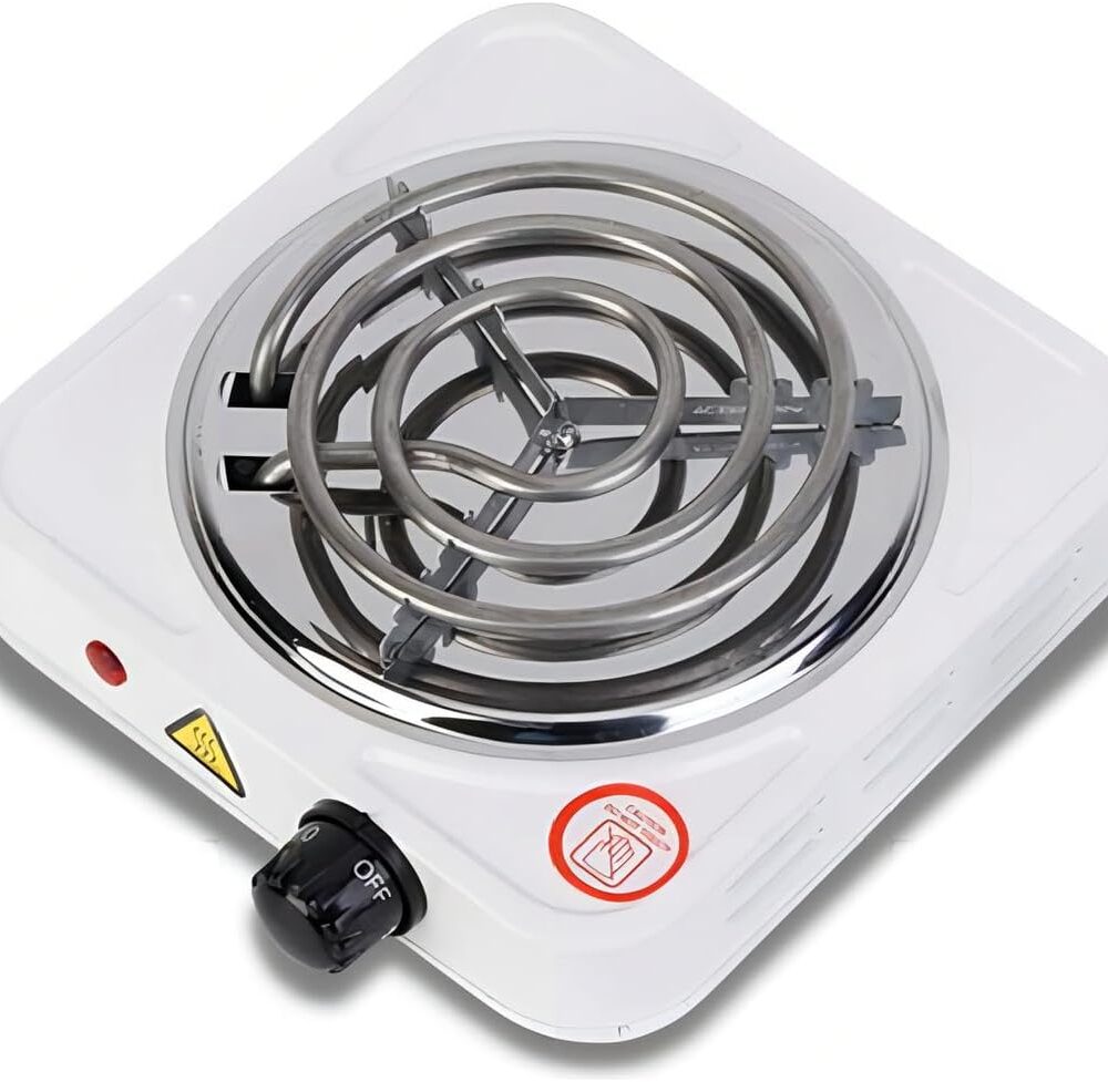 Fogareiro Elétrico Portátil Cooktop 220v 1 Boca 1000w Branco