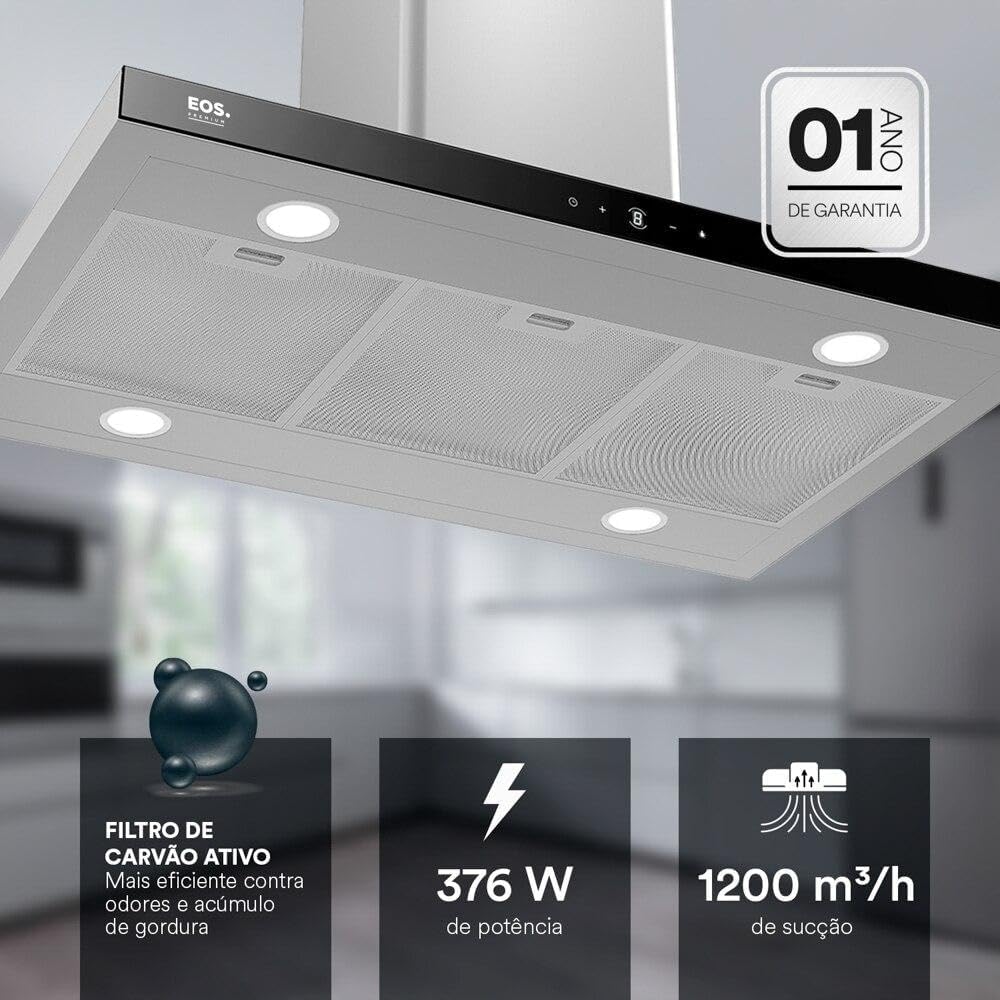 Coifa e Depurador de Ilha Eos 90cm Premium com Painel Digita... - Image 4