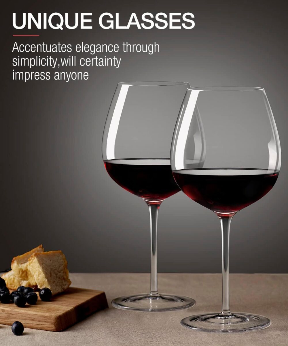 Conjunto de 4 taças de vinho tinto, grandes taças de vinho d... - Image 4