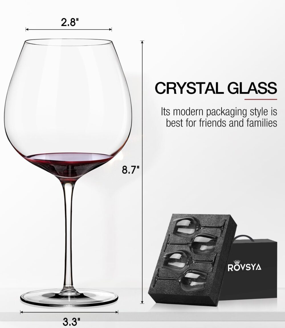 Conjunto de 4 taças de vinho tinto, grandes taças de vinho d... - Image 6