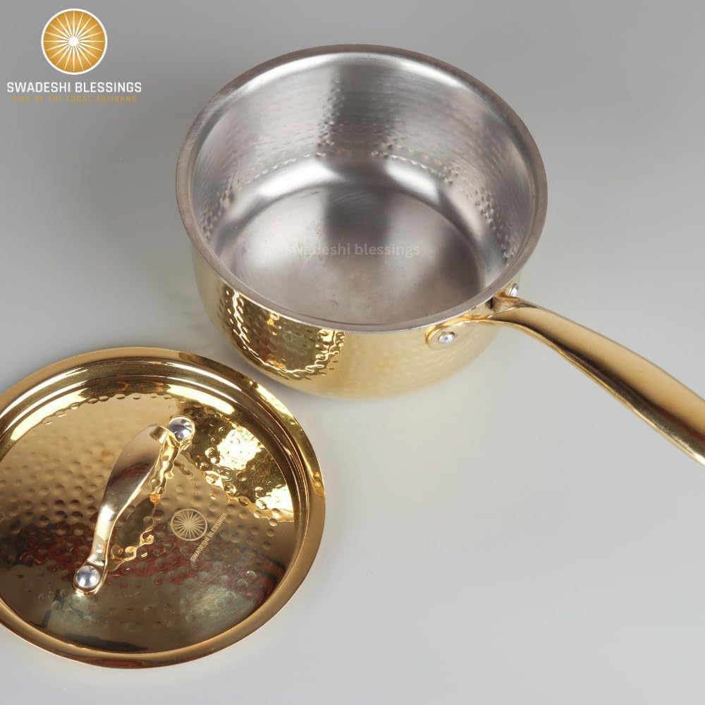 Swadeshi Blessings Panela de latão exclusiva para cozinhar c... - Image 6