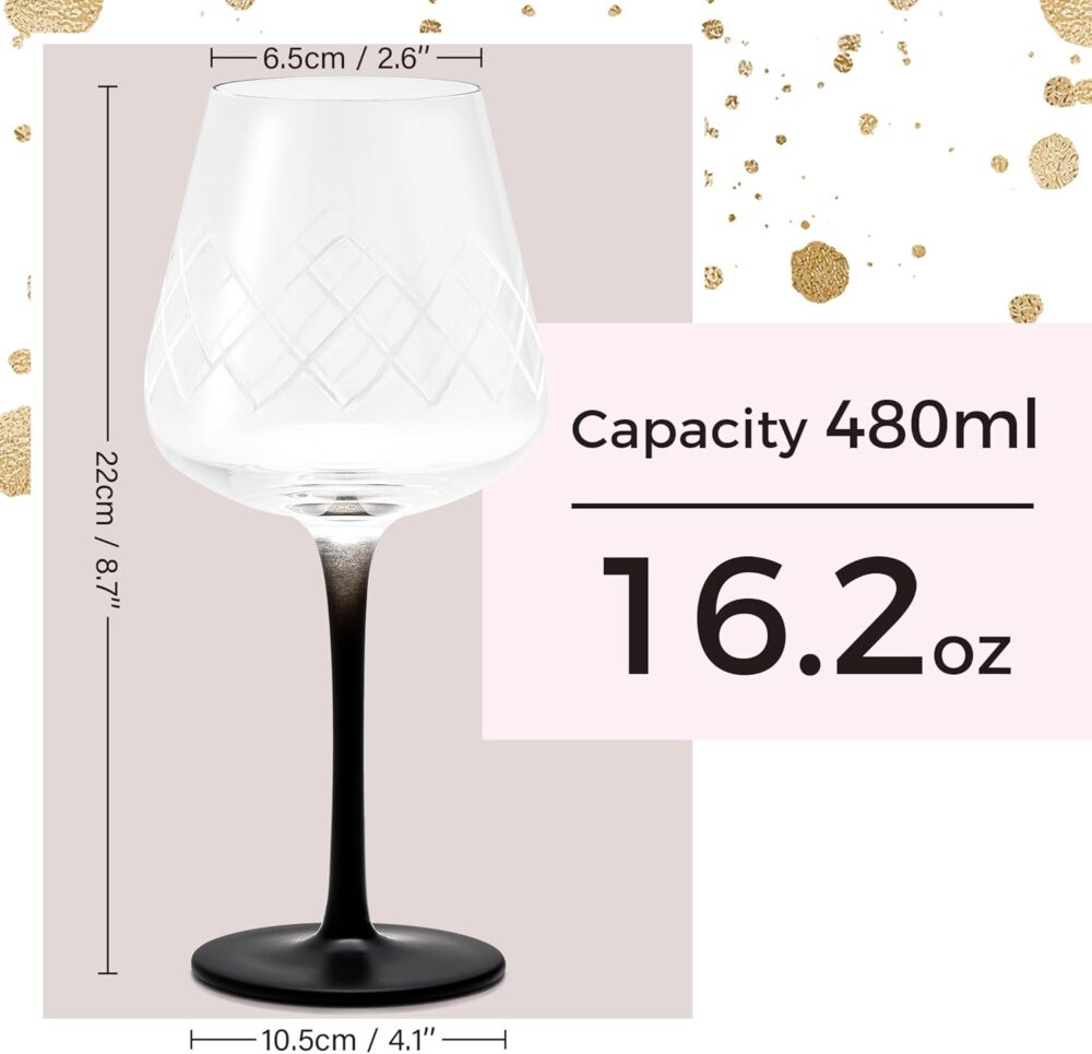 MIAMIO – Taças de vinho tinto de 473 ml, conjunto de 4 taças... - Image 3