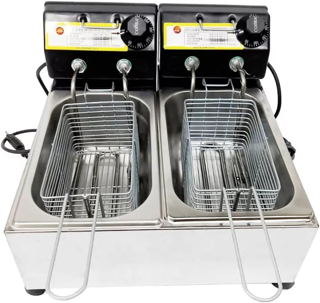 Fritadeira Elétrica Industrial a Oleo 2 Cubas 5 Litros 1500W... | É bom mesmo? Descubra antes de comprar