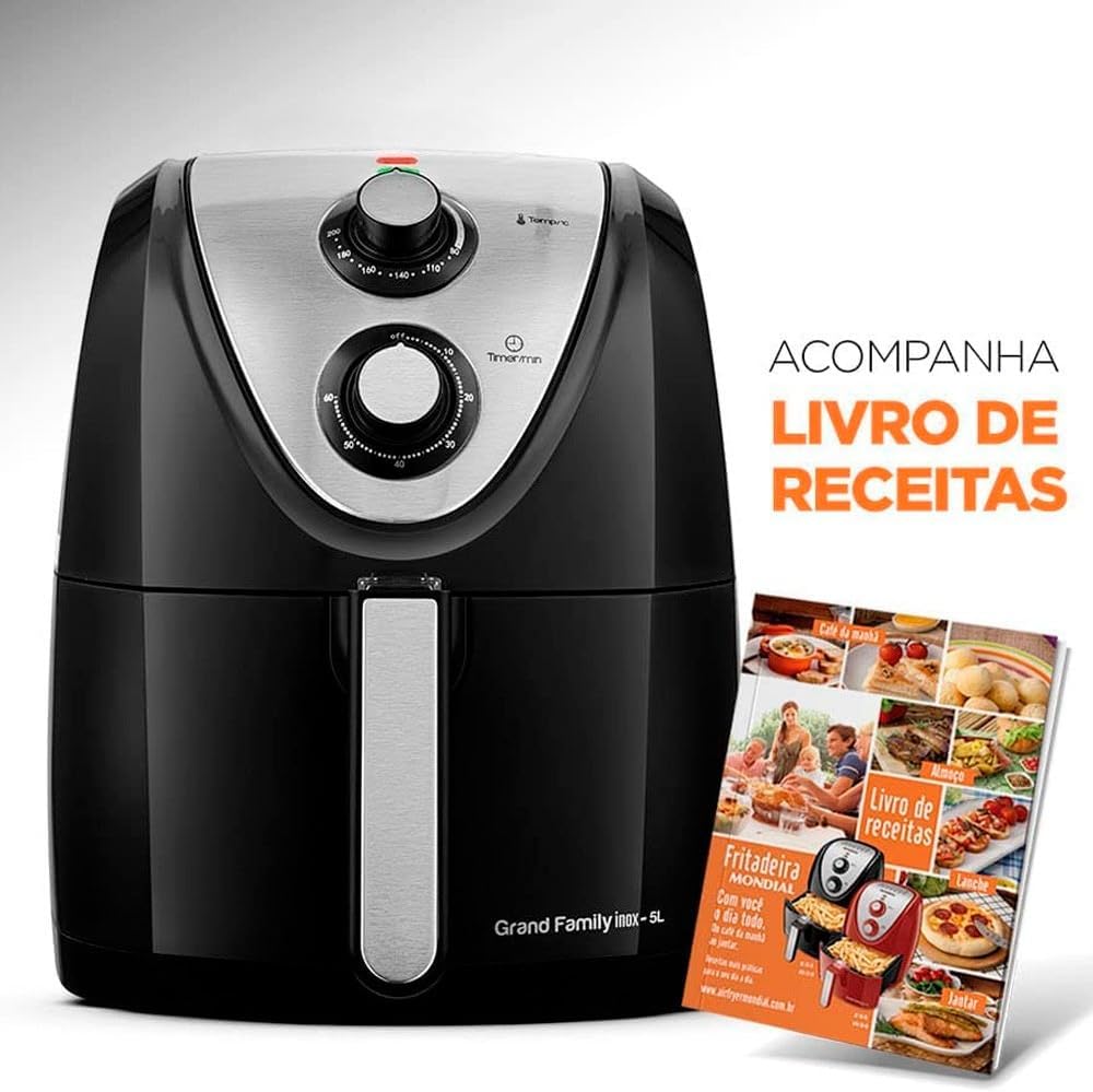 Fritadeira Elétrica Sem Óleo Air Fryer Mondial 5L Grand Fami... | É bom mesmo? Descubra antes de comprar - Image 3