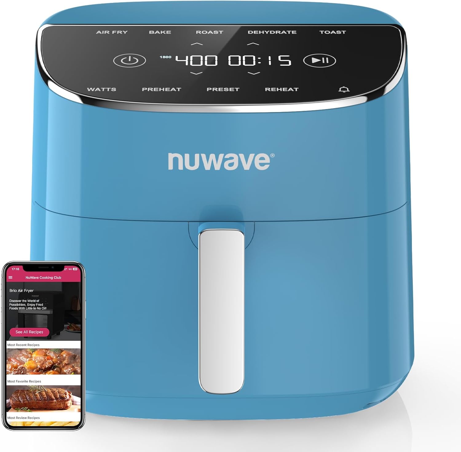 Nuwave Brio Plus Air Fryer 8 Qt, novo e melhorado, livre de ... | É bom mesmo? Descubra antes de comprar