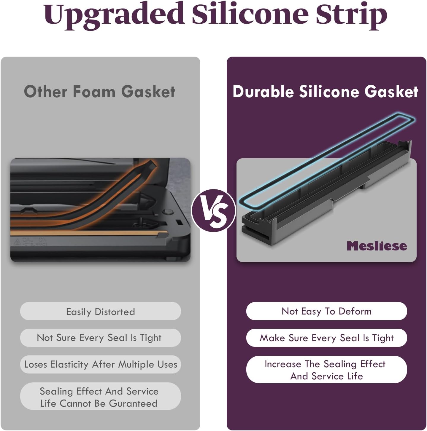 Mesliese Máquina seladora a vácuo, seladora automática de al... - Image 7