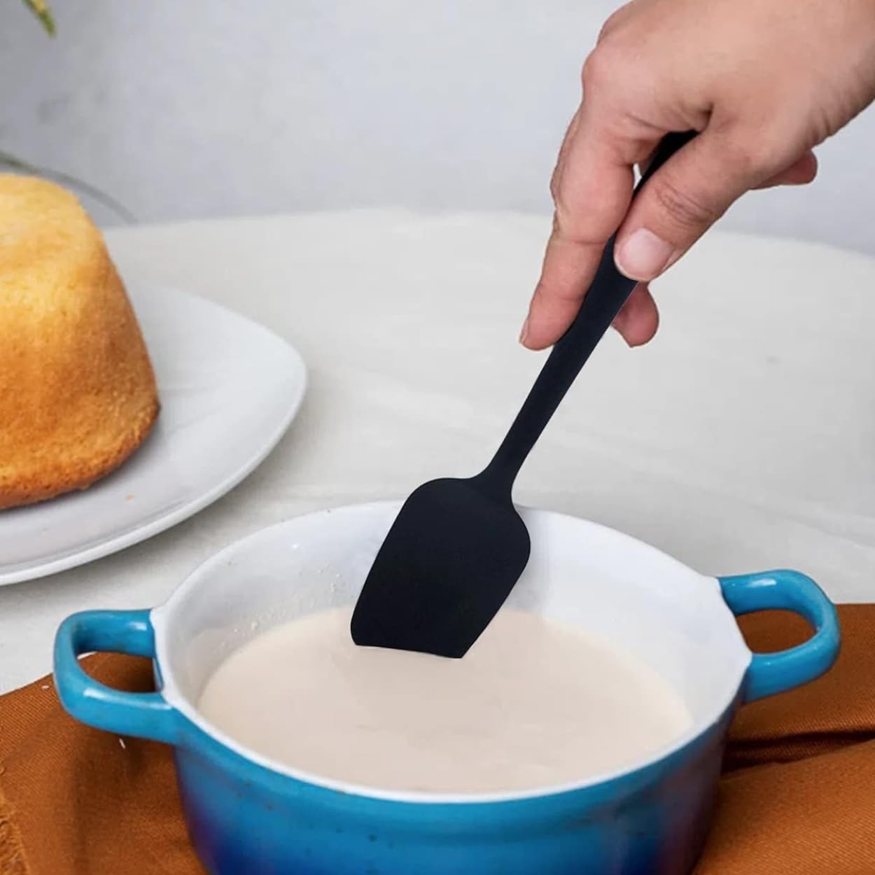 Colher de Silicone Premium Utensílio de Cozinha Durável Perf... - Image 4