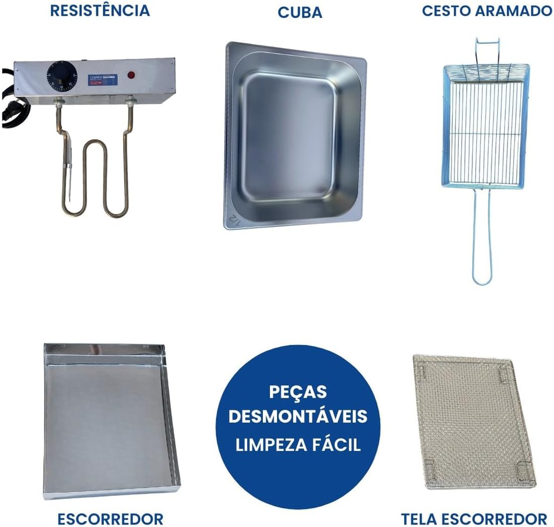 Fritadeira Industrial Elétrica Cuba 5l Com Escorredor M(110) | É bom mesmo? Descubra antes de comprar - Image 4