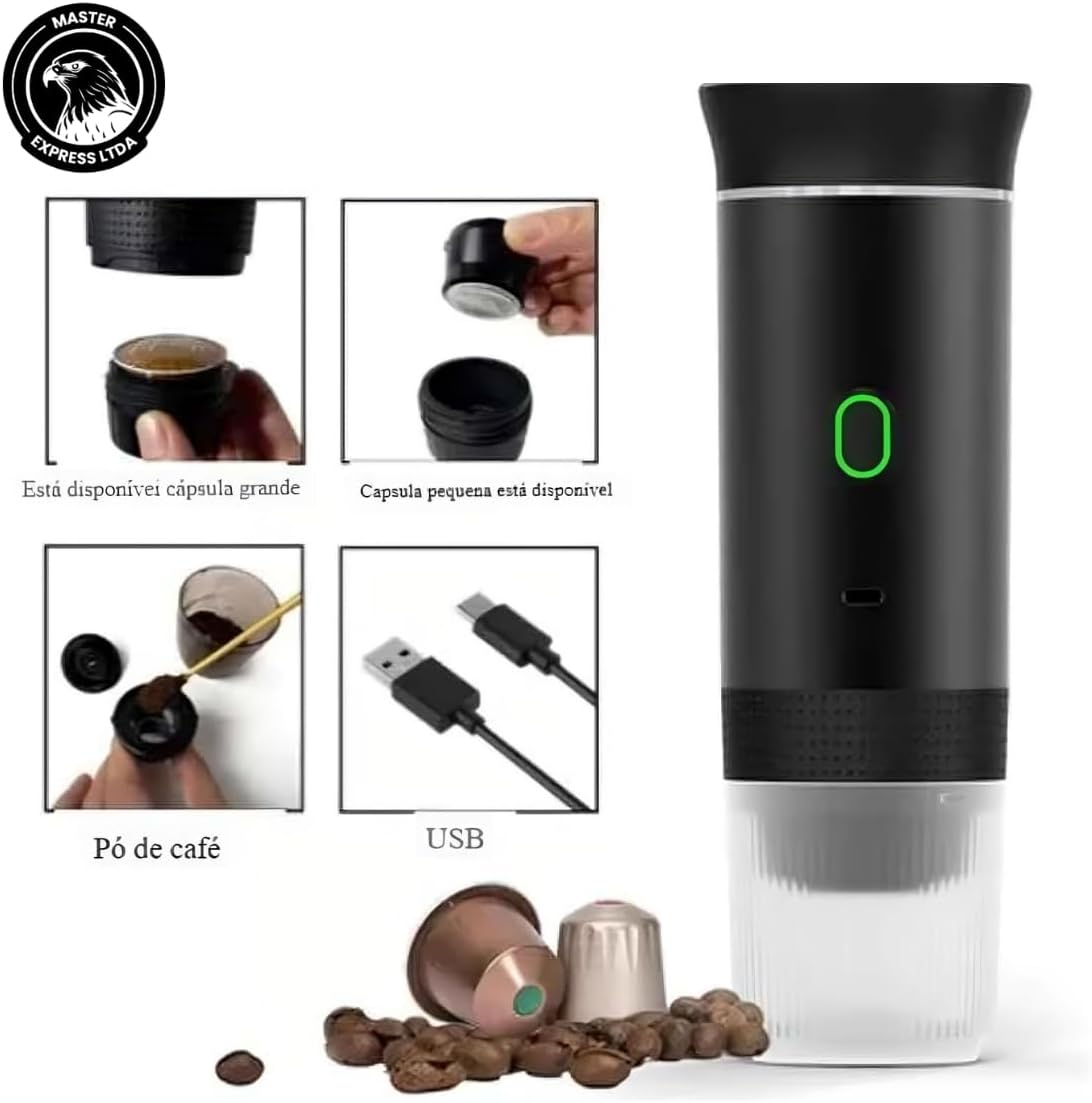 Máquina de Café Expresso Portátil 3 em 1, Preta - Image 3