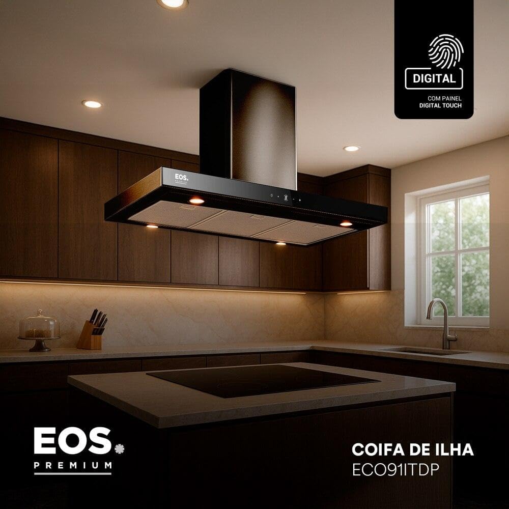 Coifa e Depurador de Ilha Eos 90cm Premium com Painel Digita... - Image 3