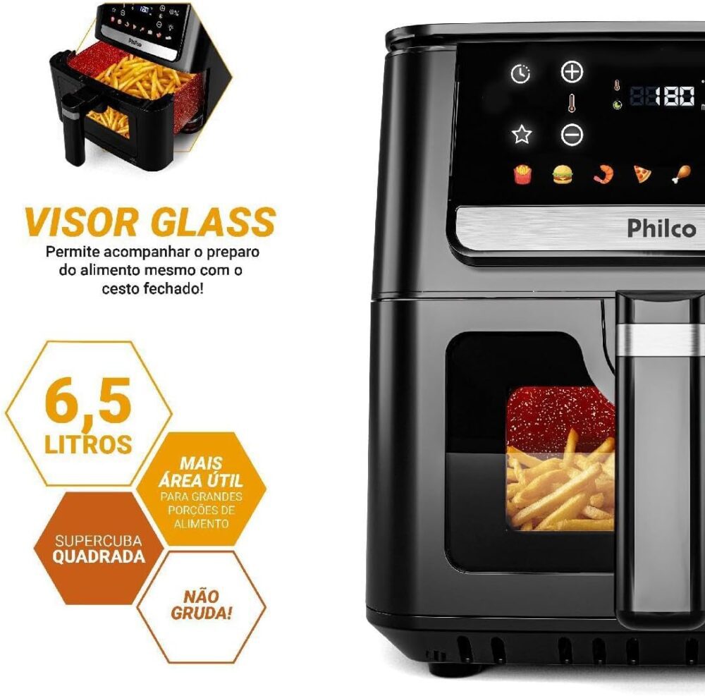 Air Fryer Philco 6,5L Visor Glass 1700W PAF65 127V | É bom mesmo? Descubra antes de comprar - Image 8