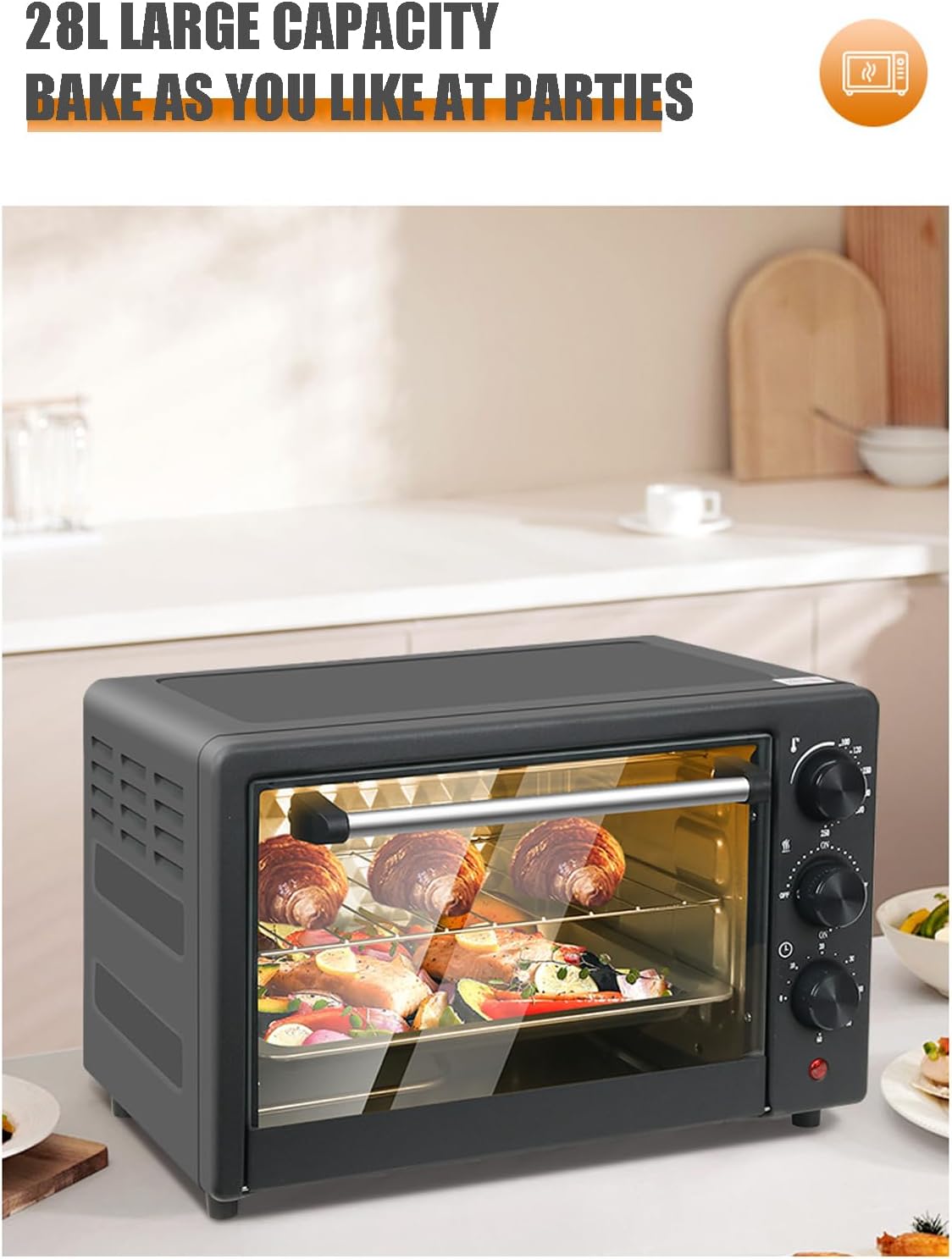 Forno de Pão Multifuncional para Bife 1500w, Forno Elétrico ... - Image 4