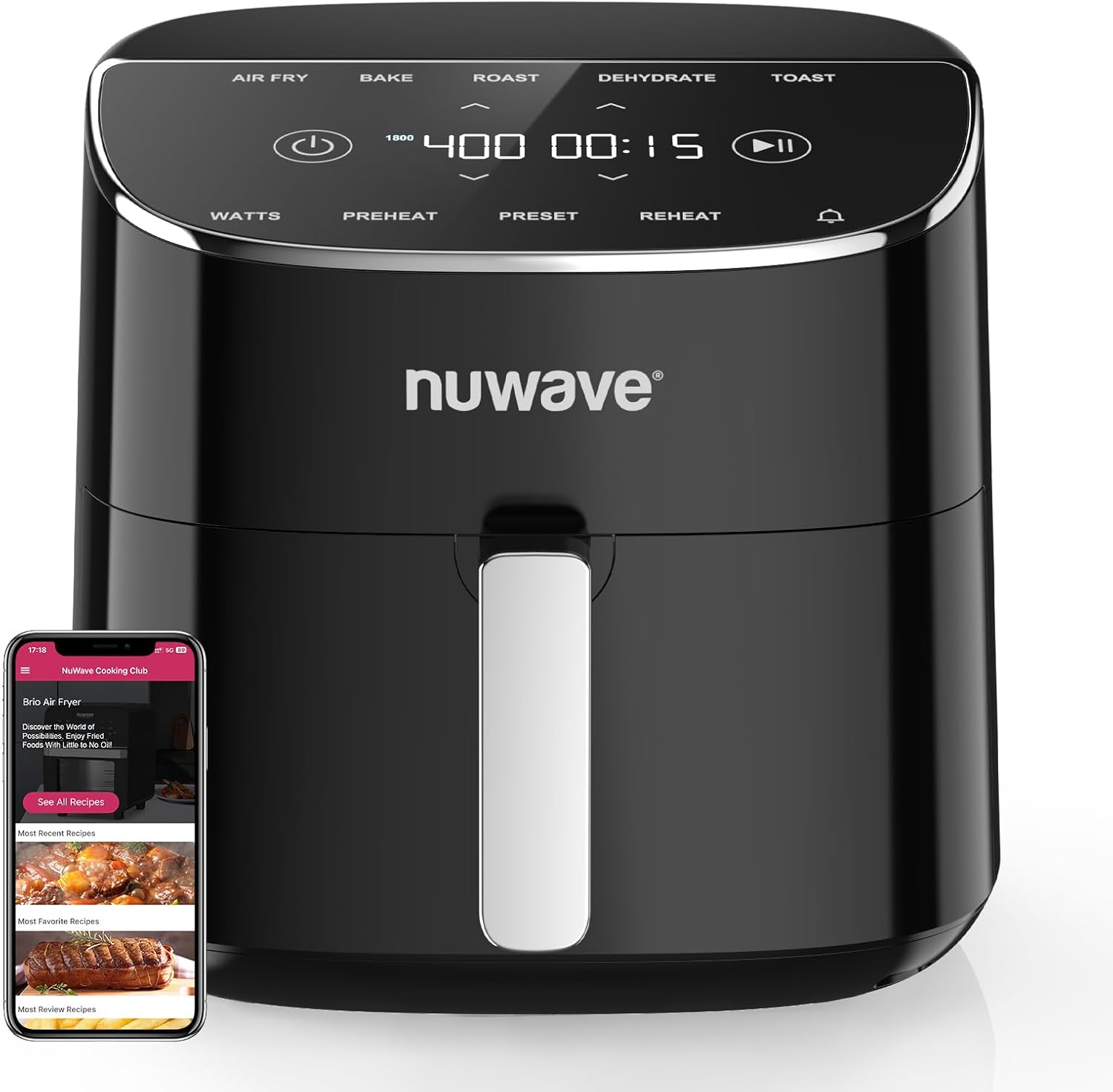 Nuwave Brio Plus Air Fryer 8 Qt, novo e melhorado, livre de ... | É bom mesmo? Descubra antes de comprar