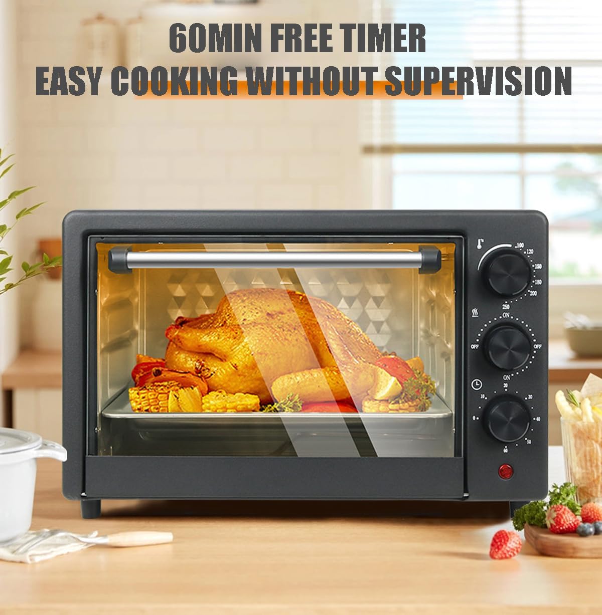 Forno de Pão Multifuncional para Bife 1500w, Forno Elétrico ... - Image 5