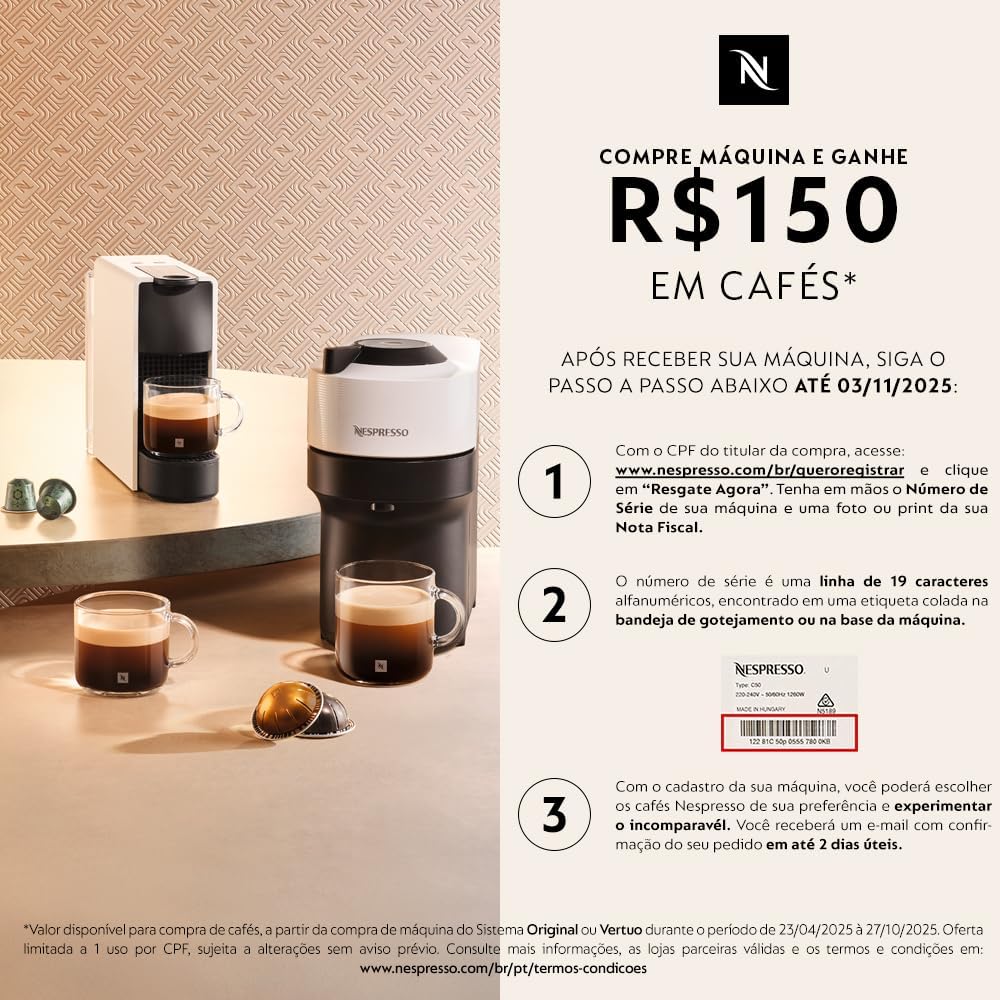 Cafeteira Espresso Nespresso Essenza Mini Branca 110V - Image 3