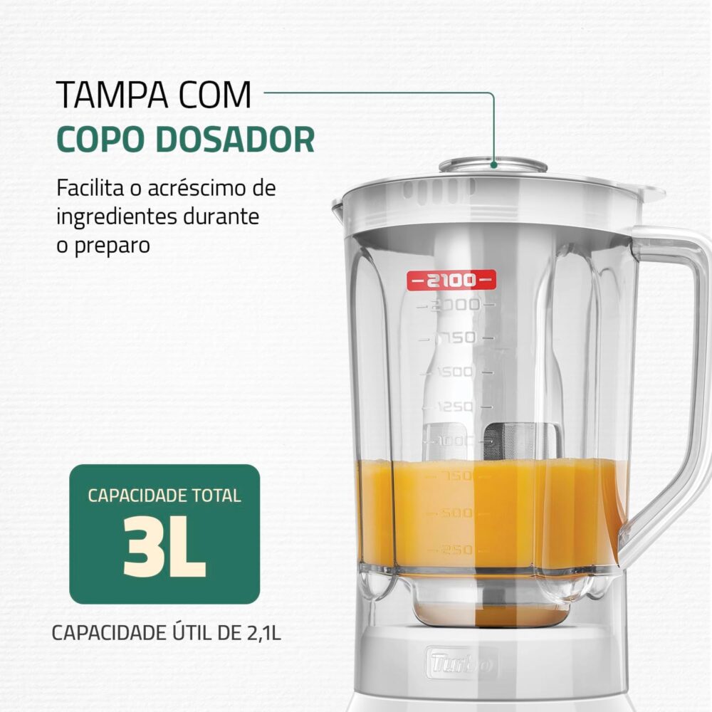 Liquidificador Turbo, Mondial, Branco/Inox, 1200W, 220V - L-... | É bom mesmo? Descubra antes de comprar - Image 5
