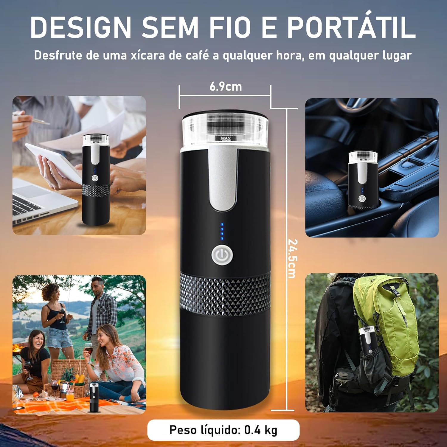 MáQuina de Café Portátil 2-Em-1 (Cápsulas + Moído), MáQuina ... - Image 5