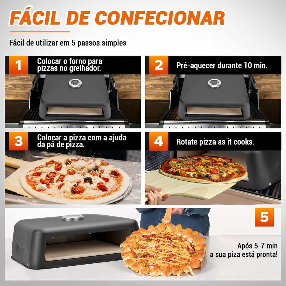 Forno de Pizza de 40 * 37 cm, Forno Pizza, Pedra para Pizza ... - Image 5