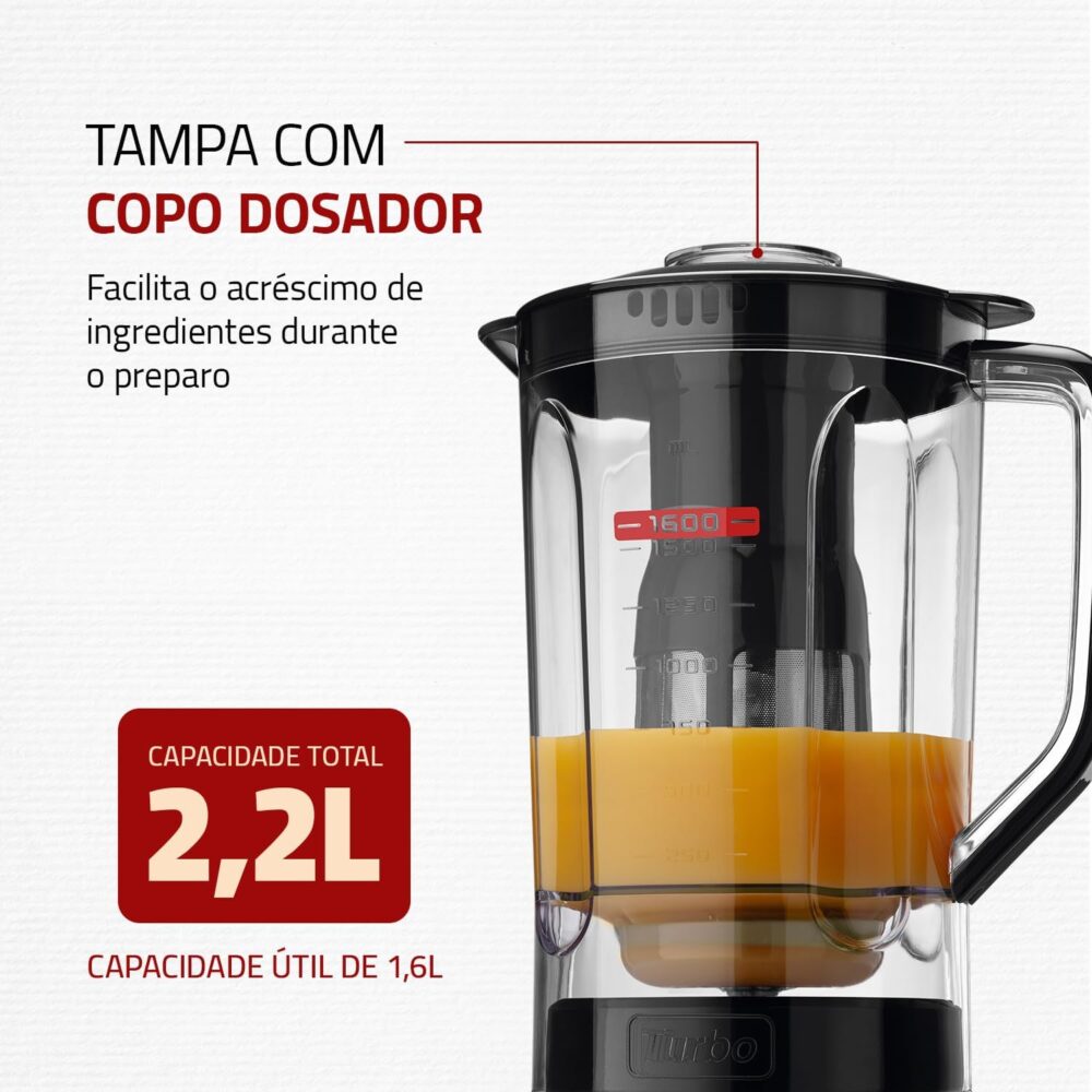 Liquidificador Mondial, Turbo Power 550W, 220V, Preto, 2,2 L... | É bom mesmo? Descubra antes de comprar - Image 5